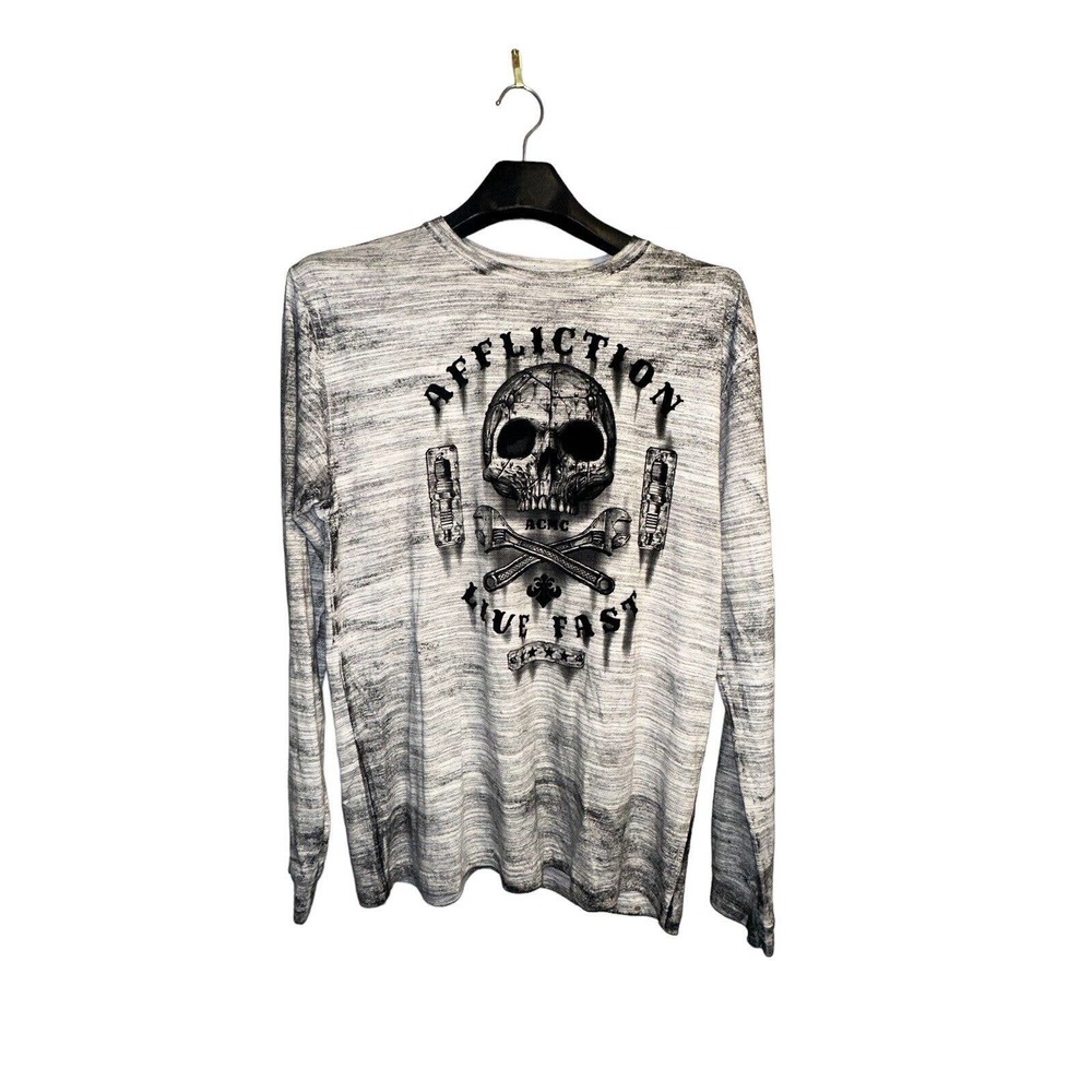 Affliction Born Fast Live Free Long Sleeve T-Shirt Size XL